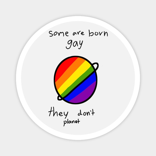 Gay planet pun Magnet by AQueerArtist